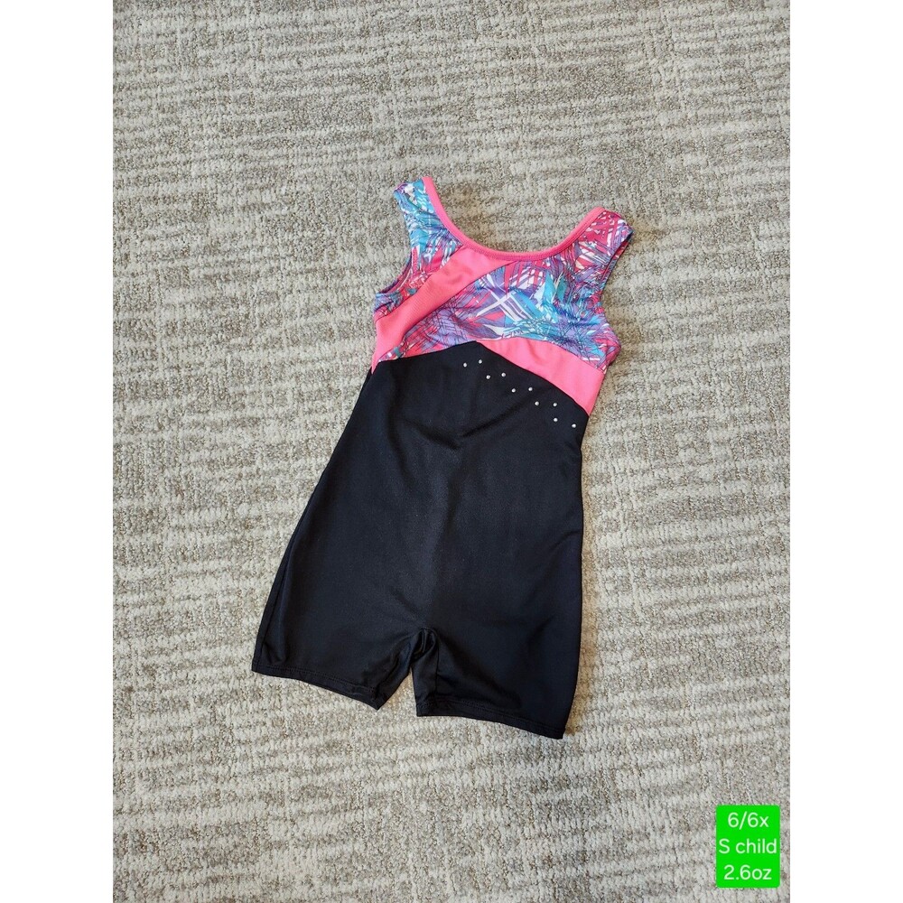 Freestyle by Danskin girls dance gymnastics leotard size S 6/6X